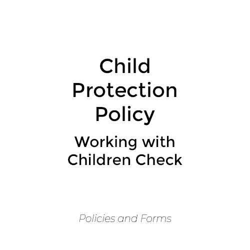 Child Protection Policy – Working with Children Check